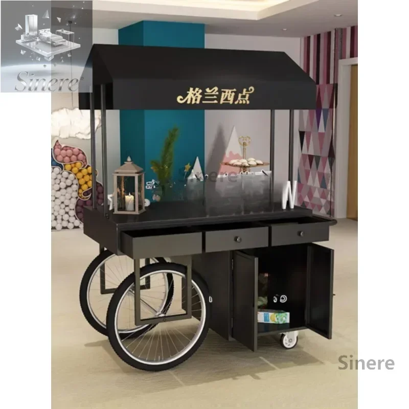 

European wrought iron float street stall car shopping mall outdoor stall carpromotional carmarket mobile truck trolley