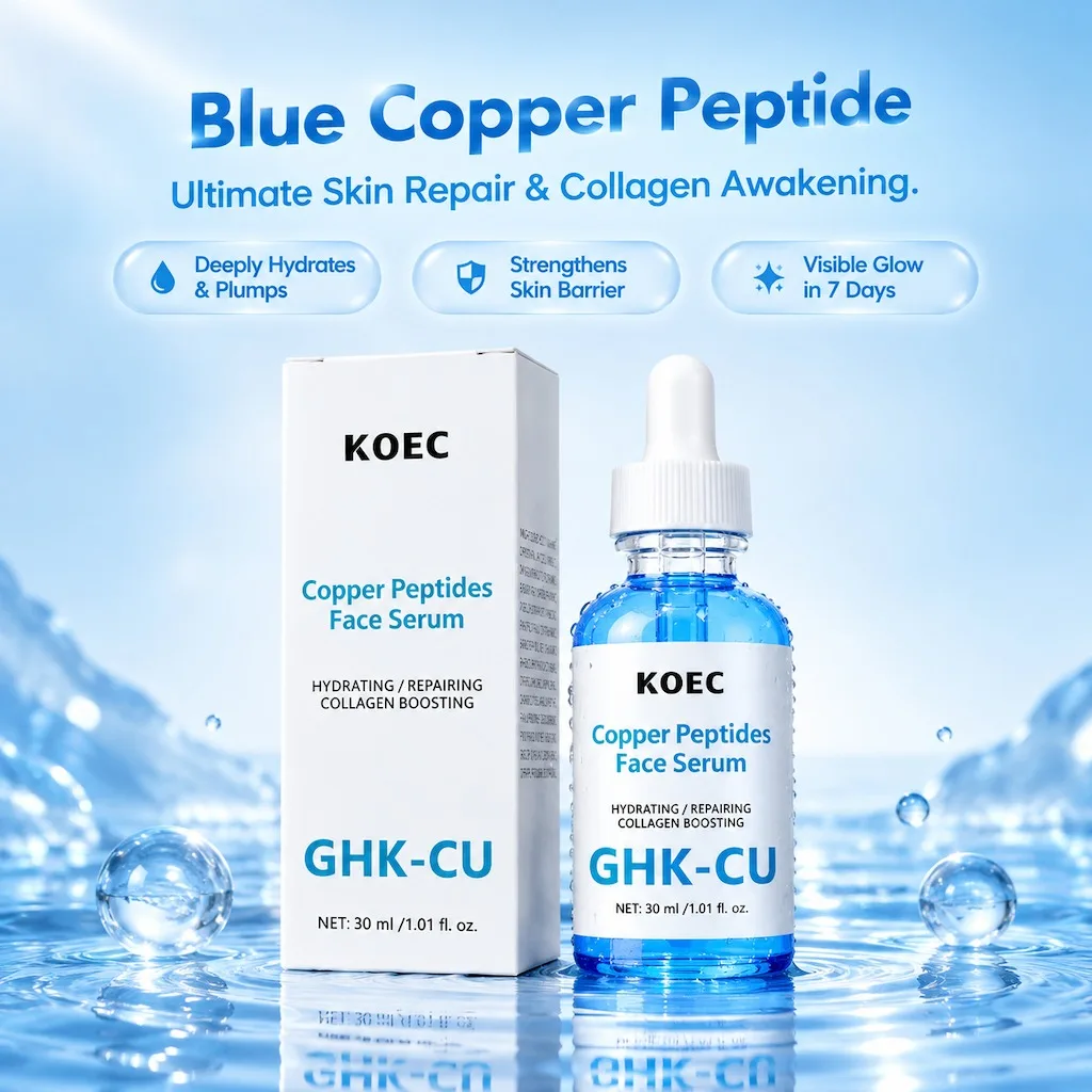 Copper Peptides Face Serum GHK-CU Hydrating Repairing Collagen Boosting Anti-Aging Essence 30ml