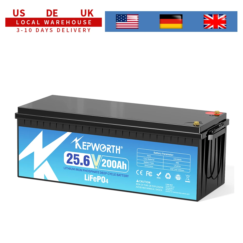 

24V 200Ah LiFepo4 Battery 5.12KW Independent Power Perfect for Boat Marine RV Solar Trolling Motor Household Appliance