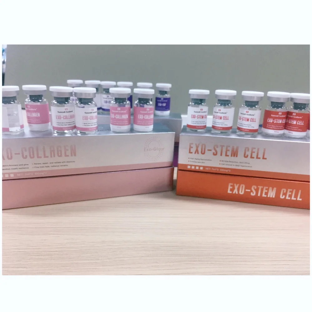 6 Vials/Box EXO-Glow Stem Cell PDRN Salmon Exossomes Facial Serum for Dermapen Skin Care PL-LA Anti-Aging Facial Essence Ampoule