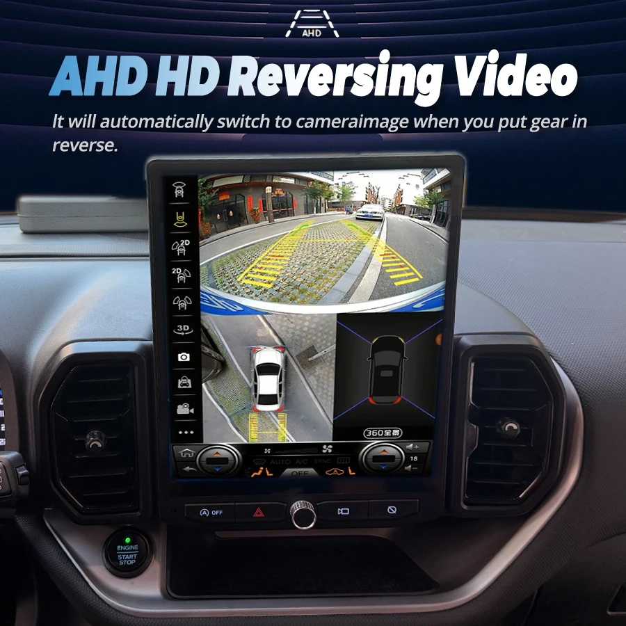 12 ''نظام مزدوج أندرويد لفورد برونكو سبورت 2021 2022 2023 2024 2025 سيارة مشغل وسائط متعددة الملاحة راديو تلقائي Carplay GPS #5