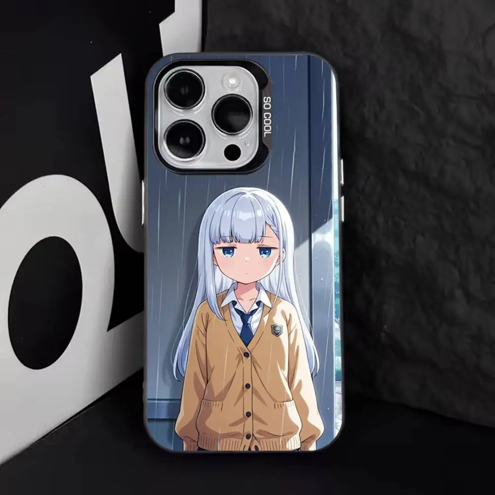 Aharen-san wa H-Hakarenai حافظة هاتف آيفون 17,16,15,14,13,12,11,Pro,XS,Max,Plus,Mini,SE4,E غطاء أسود غير لامع مقاوم للصدمات #6