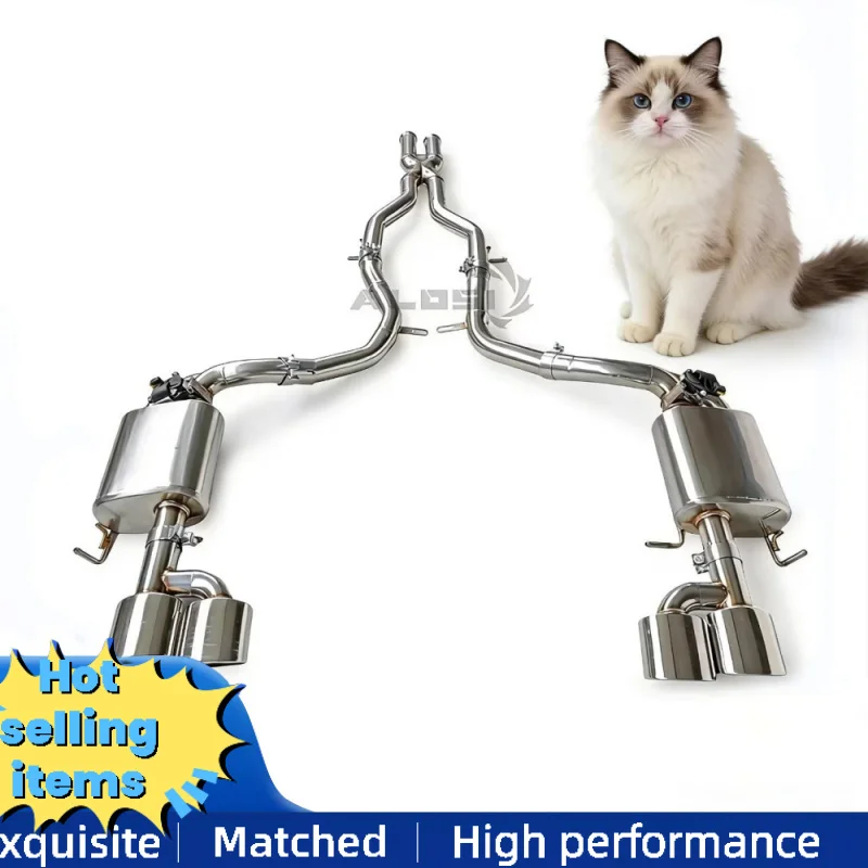 

Глушитель выхлопной трубы из нержавеющей стали для Mercedes-Benz AMG C63 W204 2007-2014, выхлопная система, задний клапан, выхлопная труба