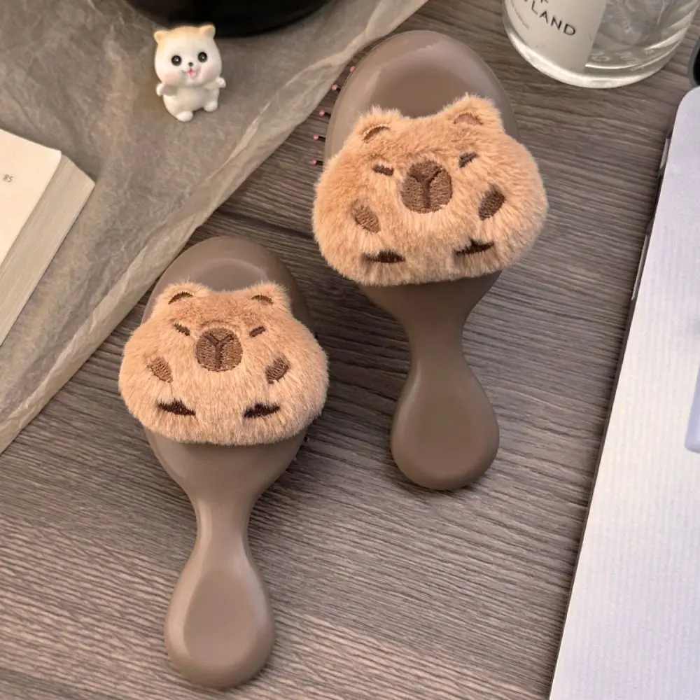 Hair Care Handle Cartoon Air Comb Capybara Anti Static Pocket Hair Brush Girl Heart Scalp Massage Portable Comb Women