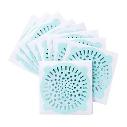 20PCS 15cm Large Disposable Bathroom Kitchen Floor Drain Sticker Hair Filter Waste Sink Strainer Non-woven fabric Cleaning Paper