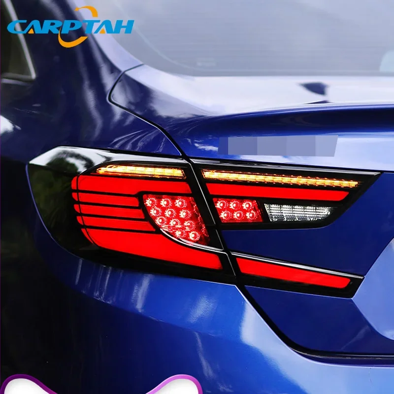 Car LED Tail Lights Taillight For Honda Accord 10 2018-2022 Rear Lamp DRL + Dynamic Turn Signal + Reverse Light + Brake LED