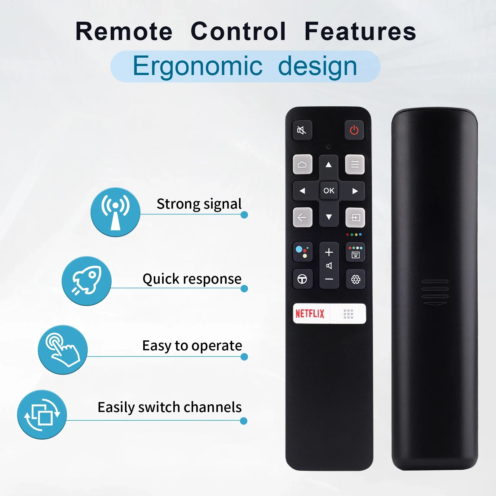 Replacement Remote Control RC802V FMR1 for Fortcl TV 65P8S 49S6800FS 49S6510FS 55P8S 55EP680 50P8S No Voice Function