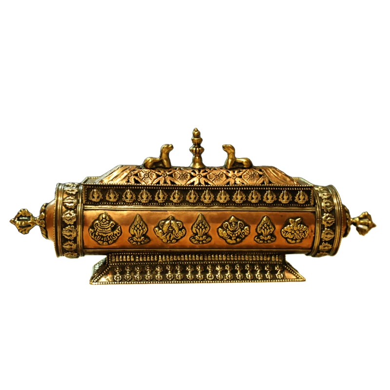 Horizontal Incense Burner Artwork Retro Decoration Nepalese Handmade Incense Thread Incense Tower Copper Incense Burner