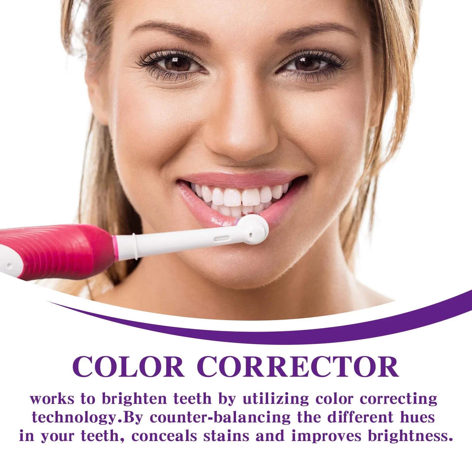 V34 Purple Color Corrector Toothpaste 30ml Instant Smile Brightening Enamel Repair Fresh Breath Whitening Teeth Toothpaste