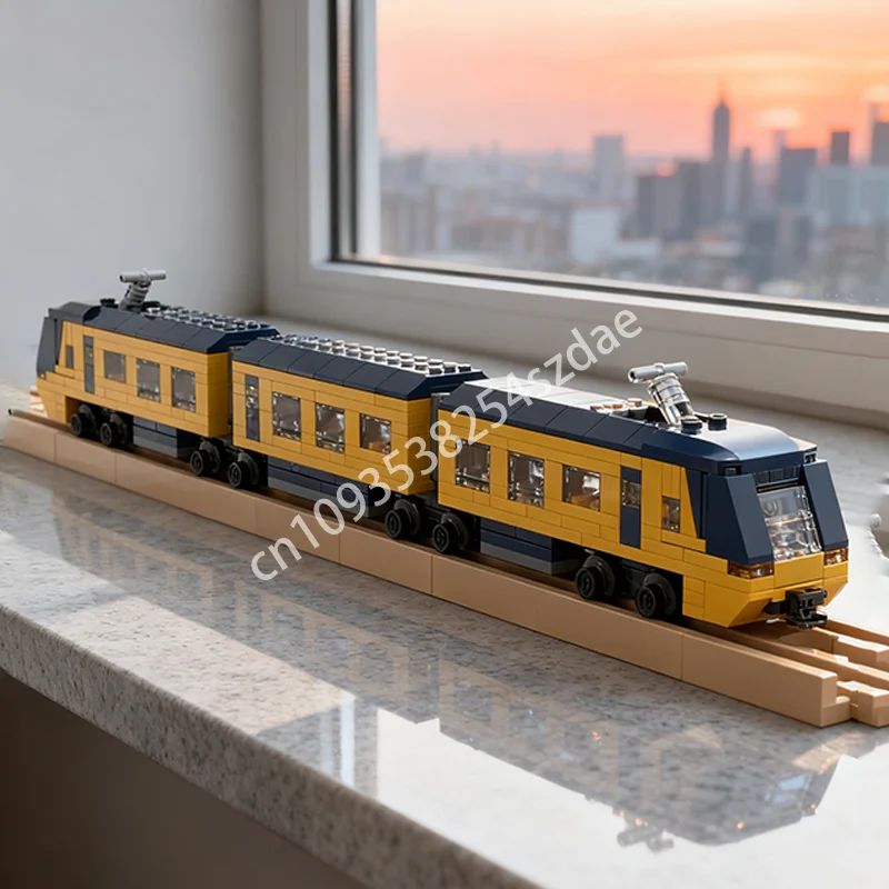 509 قطعة MOC Intercity قطار بريو السكك الحديدية الخشبية 4 نموذج بناء هدية الكريسماس كتل لعبة الهندسة المعمارية تجميع لتقوم بها بنفسك فكرة الطوب #1