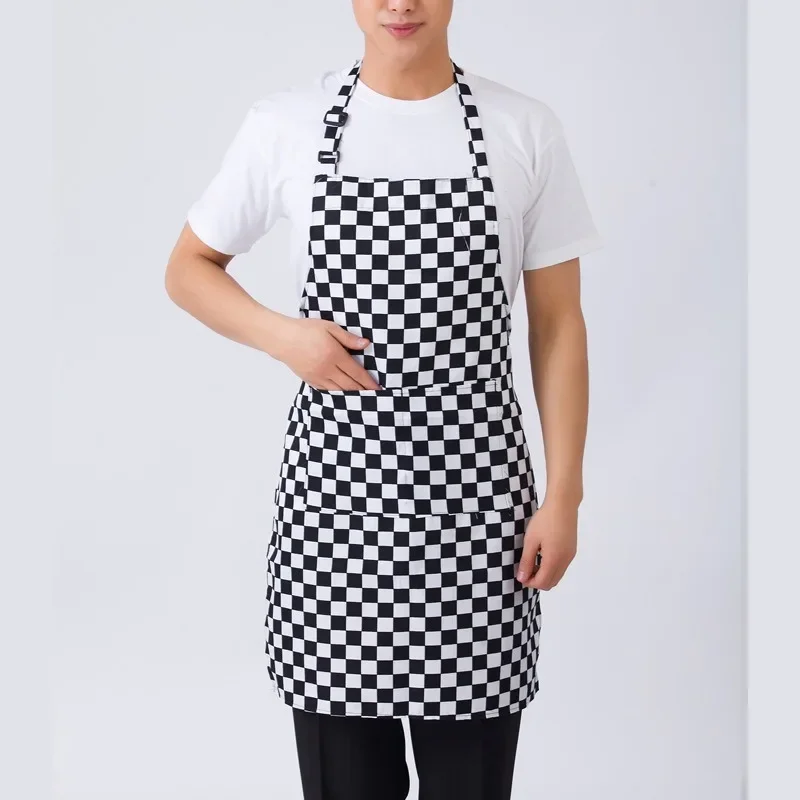 

New Fashion Canvas Kitchen Aprons For Woman Men Chef Work Apron For Grill Restaurant Bar Shop Cafes Beauty Nails Studios Uniform