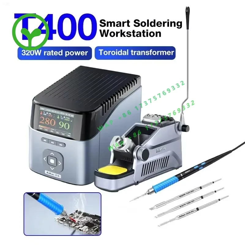 【2026】AiXun T400 Professional Soldering Station With T225 4in1 Handle For Mobile Phone Motherboard BGA Rework CPU PCB Welding Re