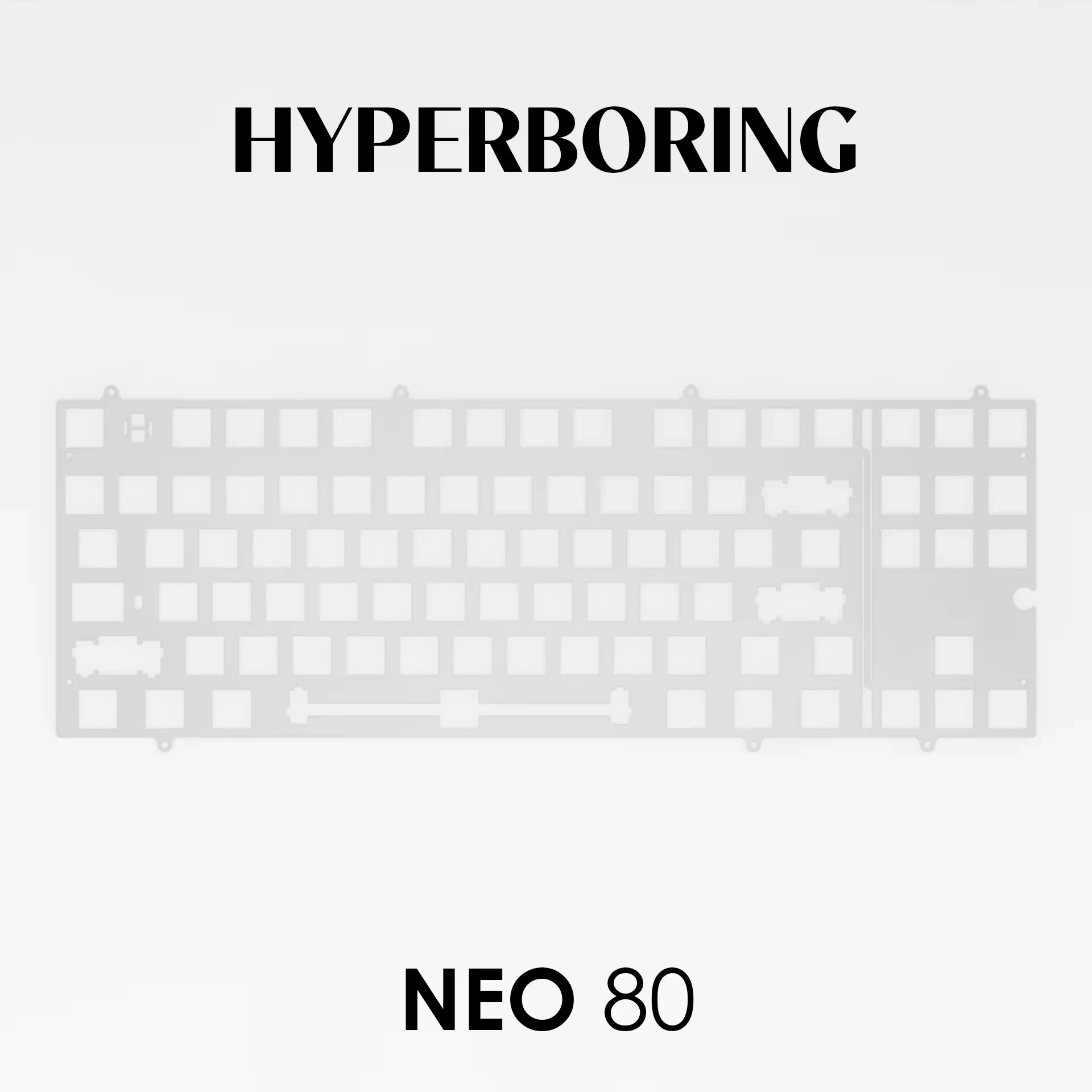 Neo80 Keyboard Plate Satellite Axis Pc Pp Pom Fr4 Aluminum Carbon Fiber (For Plate-Mounted And Pcb-Mounted Type Stabilizer)