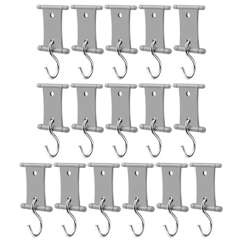 Rv Awning Hooks Universal Double Light Holders for Rv Awning Support Easy to Install Light Clips Hooks Set of 16 Pieces