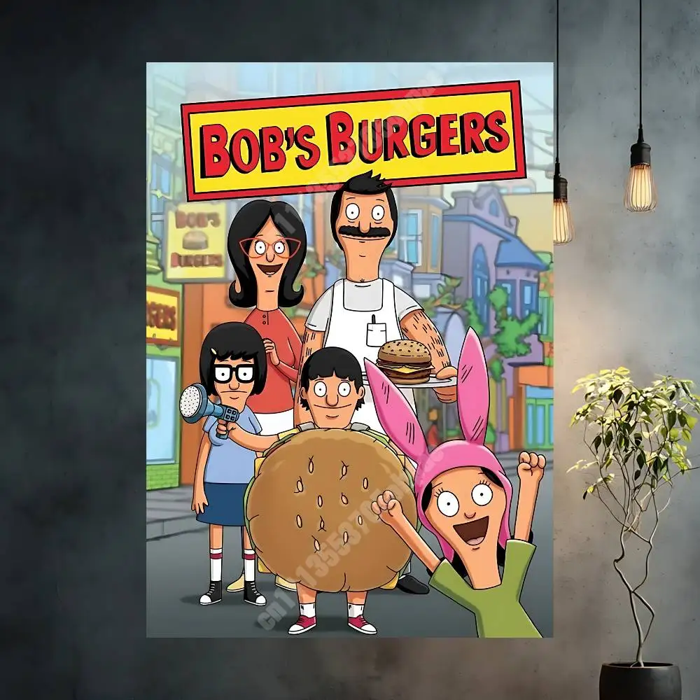 Cartoon B-Bob B-Belcher's Burgers Aesthetic Poster HD Gallery Prints Home Wall Art Creative Gift
