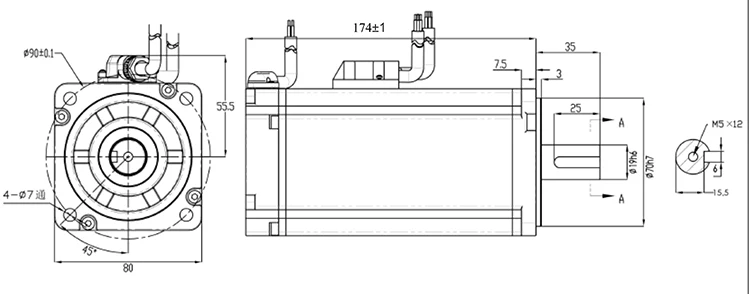 80mm 1Kw 1.5 Kw 4 Nm Servo Motor Bldc 48V 1.5Kw 1.5Nm 400W 500W 750 Watt 1500W Cnc Dc Servo Motor With Drive