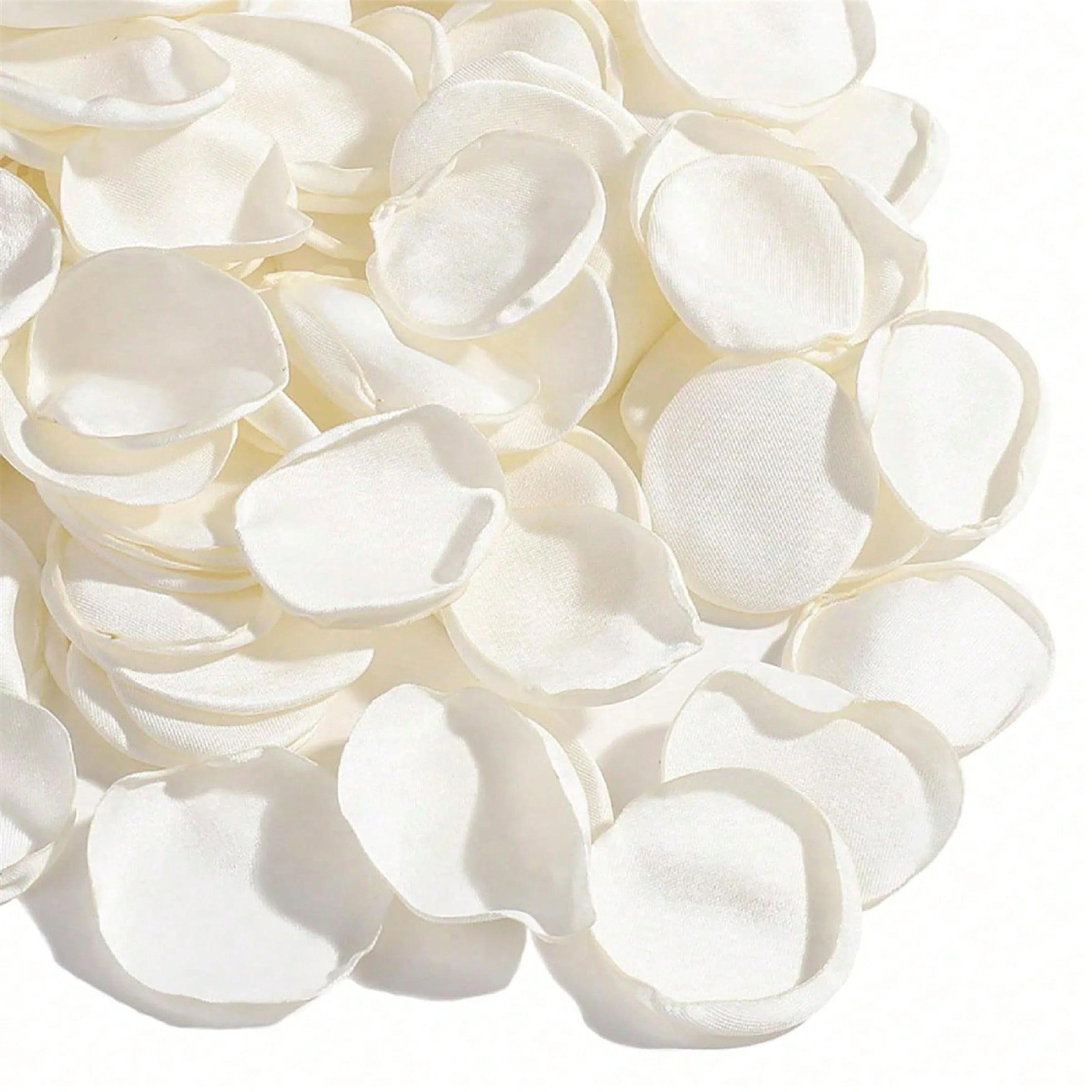 100/200/50 piezas, pétalos de rosa de seda artificiales blancos para bodas, despedidas de soltera y fiestas, caminos de mesa y confeti, accesorios