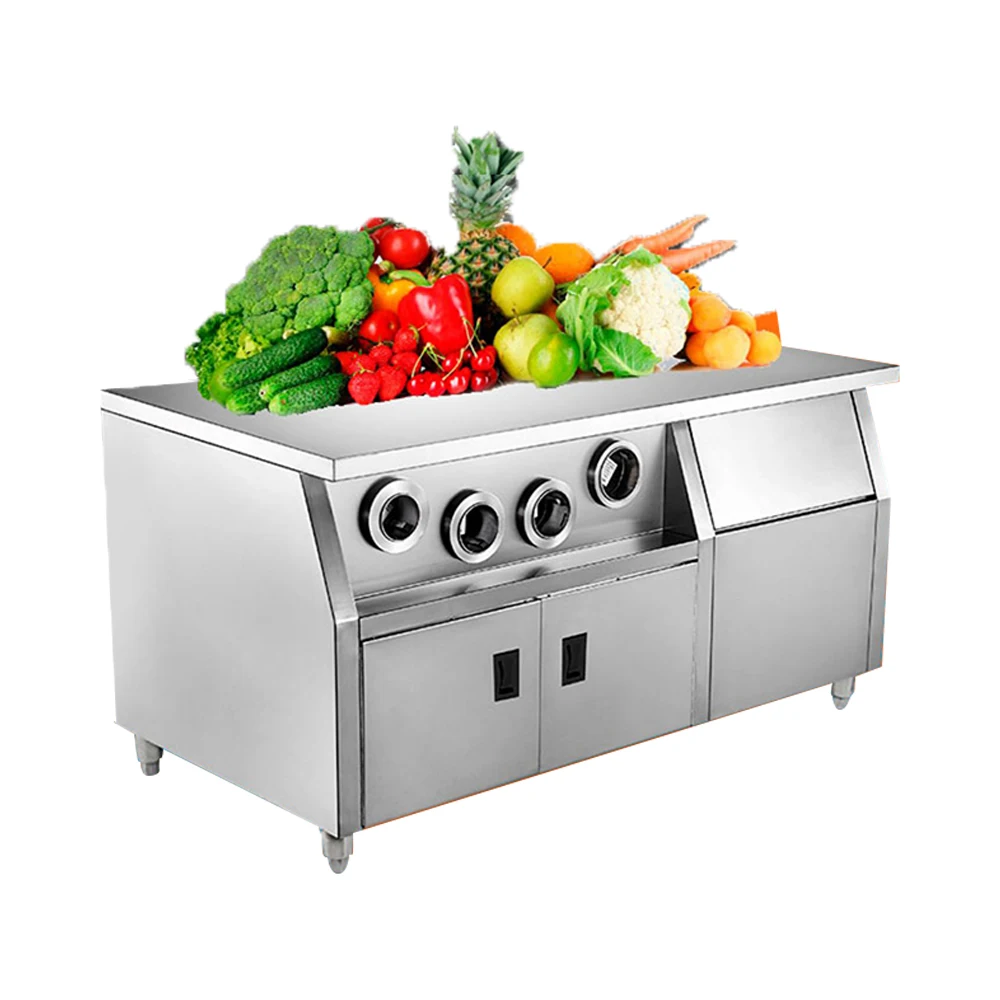 Stainless Steel Fast Food & Restaurant Commercial Kitchen Center Island Cup Dispenser Work Bench Table Cabinet On Wheels