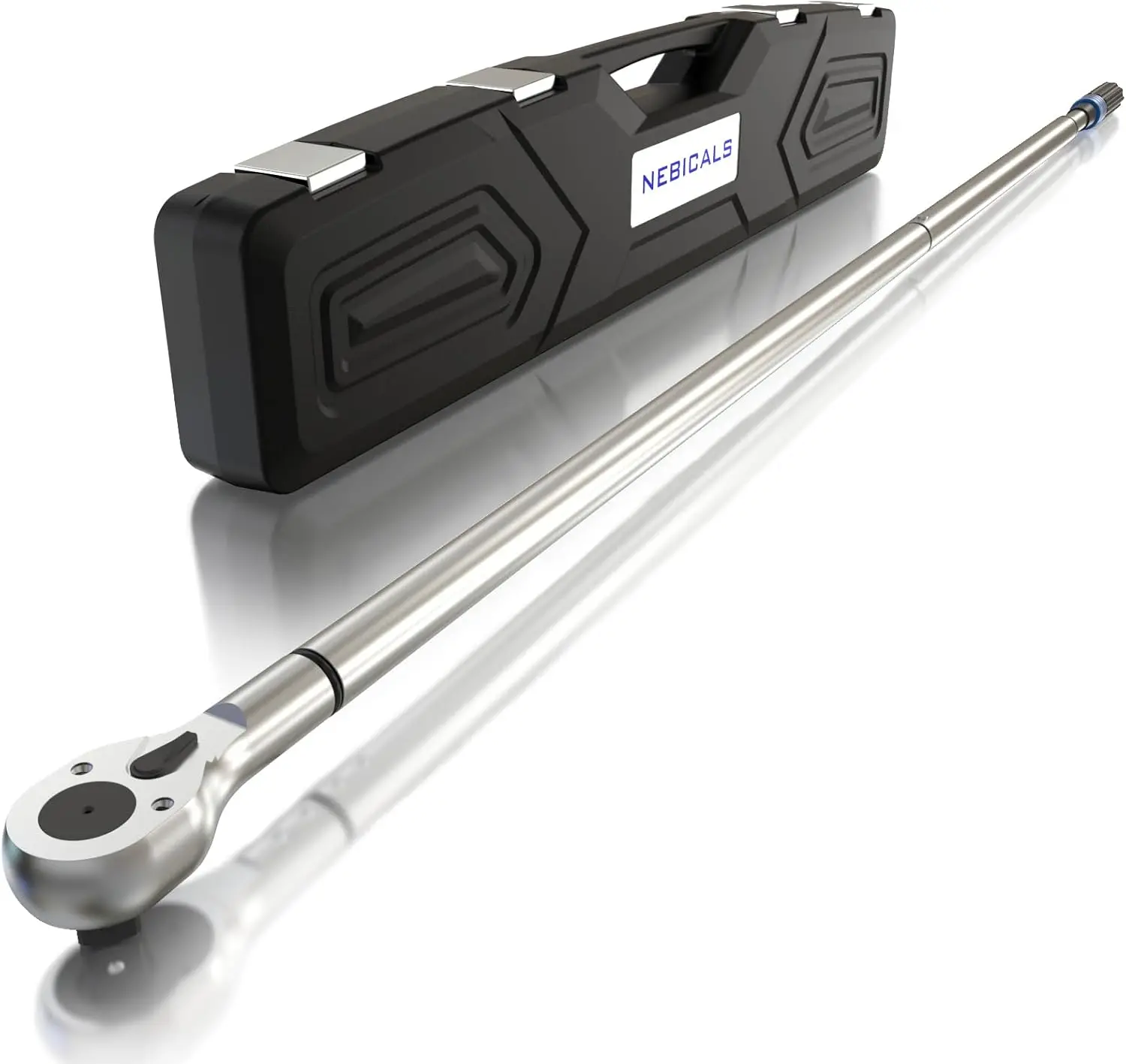 1 Inch Drive Click Torque Wrench 200-1200 ft lb,271-1627Nm, 71'' length, Longer,less effort for Off-road equipment.