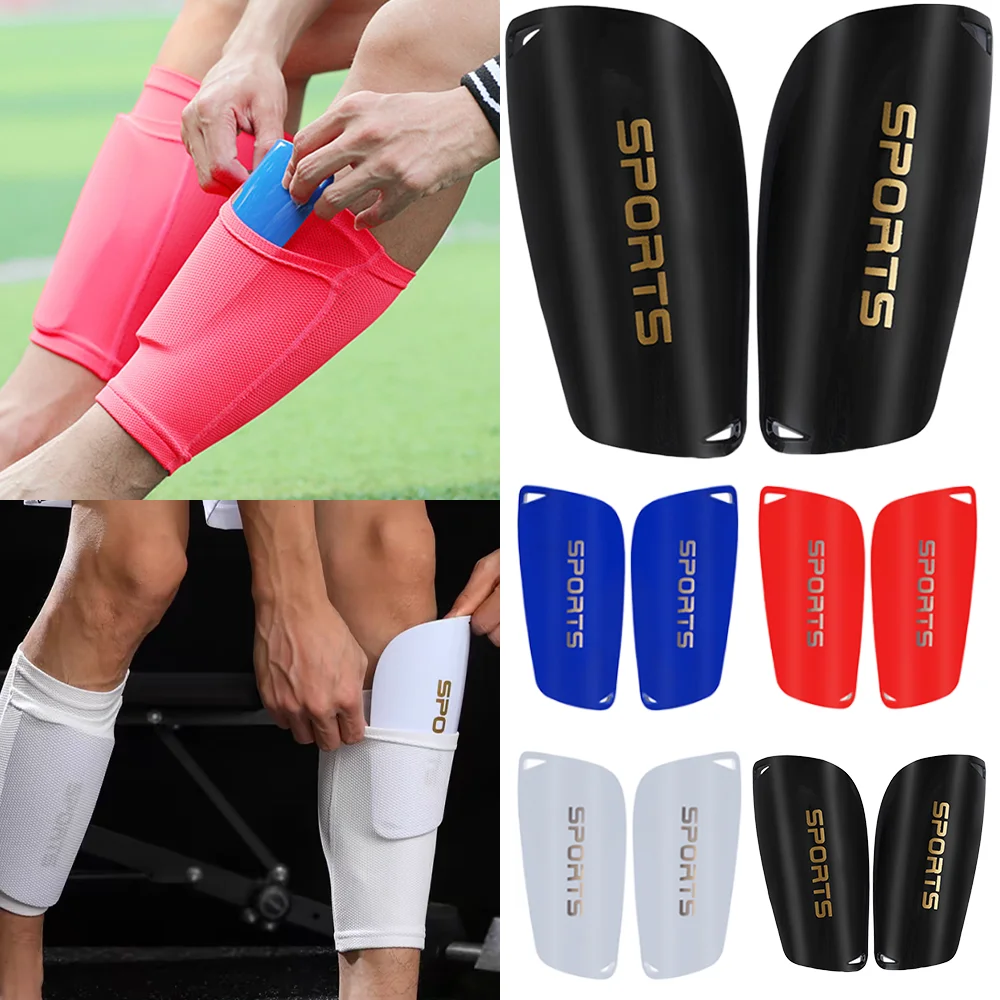 

1Pair Multicolor Crashproof Football Leg Guard Pads Antifriction Impact Resistance Insert Plate Legguard Soccer Training