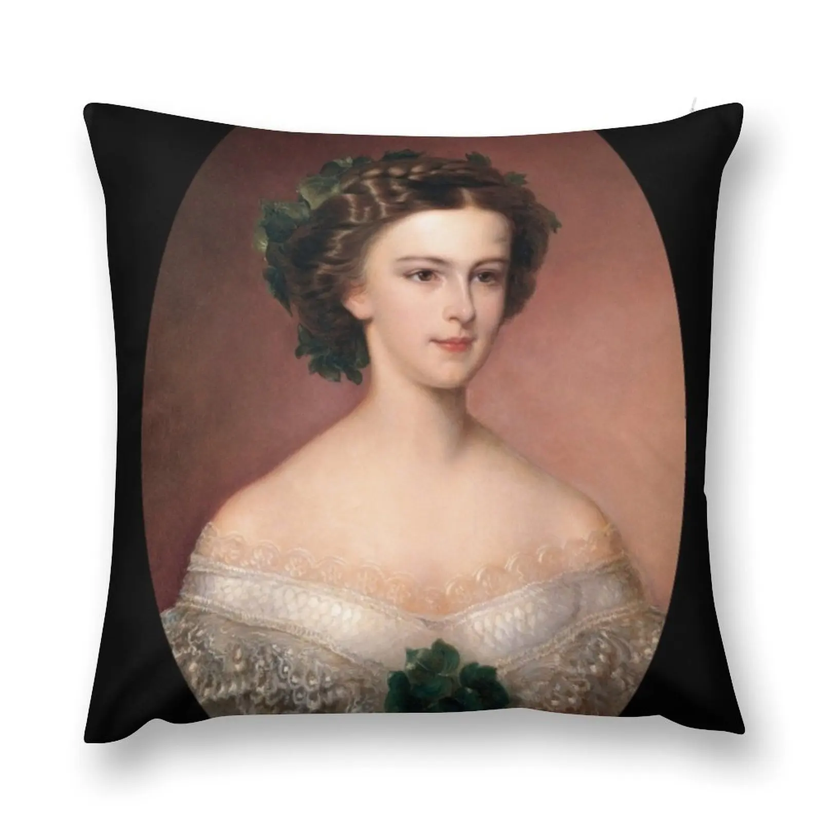 

Empress Sisi Elisabeth of Austria (1855) - Amanda Bergstedt Throw Pillow Cushions For Decorative Sofa pillow