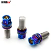 HRMin Gr5 チタンボルトネジ M14x1.5x28-45mm 6 穴フリーコーンワッシャー 10/20ps マサラティアウディ VW ベンツランボルギーニホイール用 6