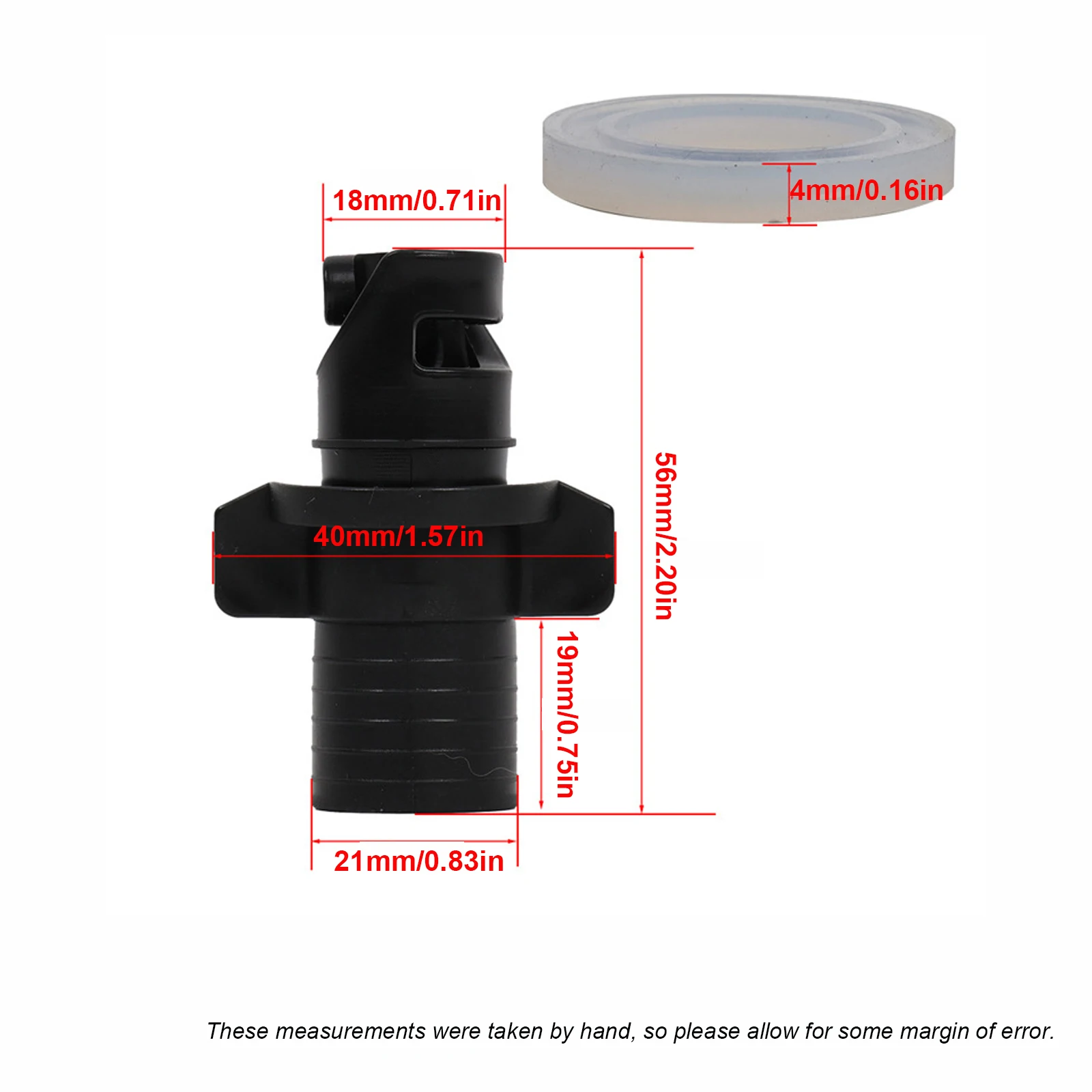 1Pcs Inflatable Boat Kayak Air Valve Adapter Inflation Air Foot Pump Hose Adapter Valve Connector