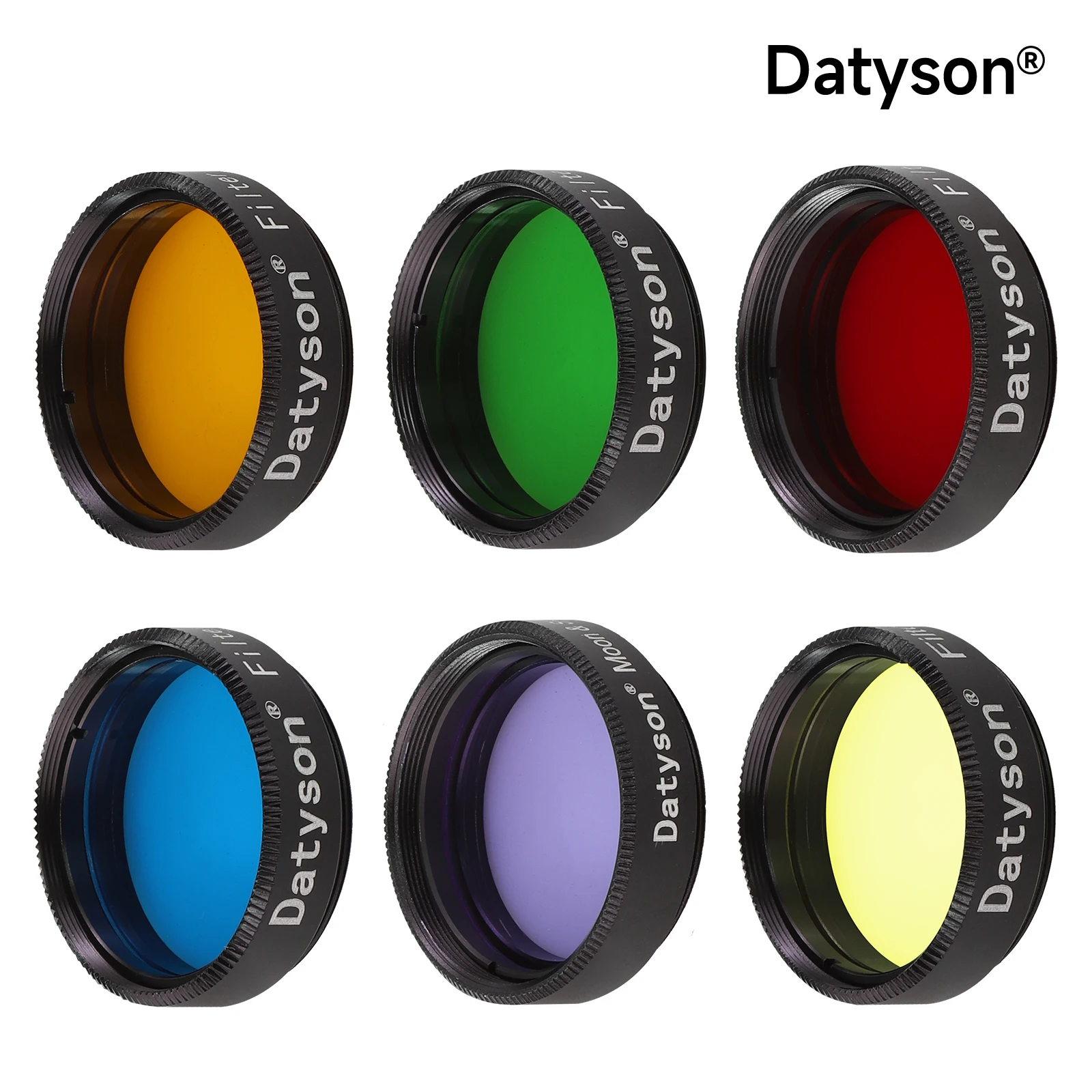 Datyson 1.25-inch (31.7mm) M28.6×0.6mm color optical glass filter 6 colors available, for astronomical telescopes