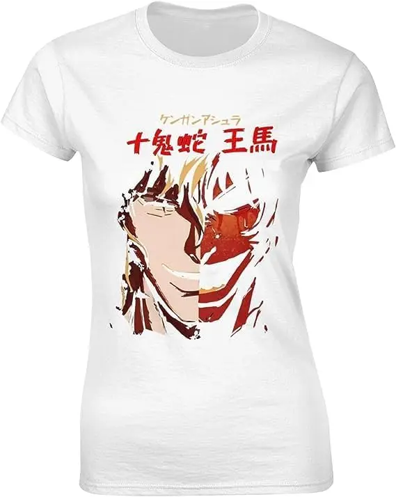 

Kengan Anime Ashura Shirt Women's Fashion Short Sleeve Cotton T Shirts Quick Dry Pattern Custom Tee Tops Black