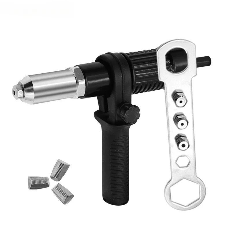 Elétrica Riveting Gun Adaptador, Rivet Nut Gun, Broca Bico, Conversão Sem Fio, Conector, Acessórios para Ferramentas Elétricas, 2,4mm-4,8mm