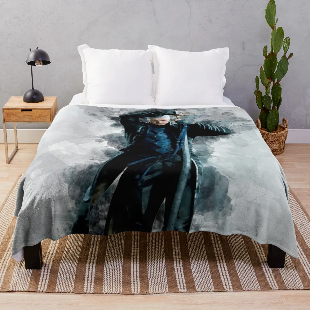 

DMC - Vergil watercolor Throw Blanket Hairy Blankets Vintage Blanket