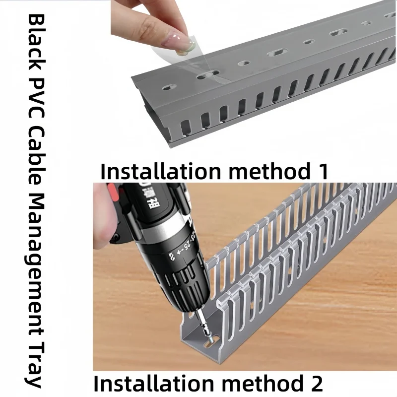 Flame retardant Cable Trunk PVC Cable Management tray Open Slot Channel Desk wire Organizer Industrial cabinet box Cable Raceway