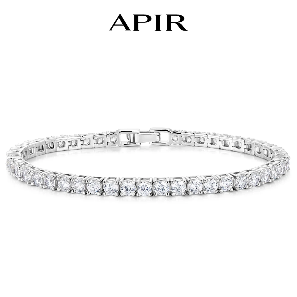 

﻿ APIR 5A Cubic Zirconia Tennis Bracelet for Women Sparkling Diamond Bracelets Daily Wear Party Fashion Stackable Jewelry Gift