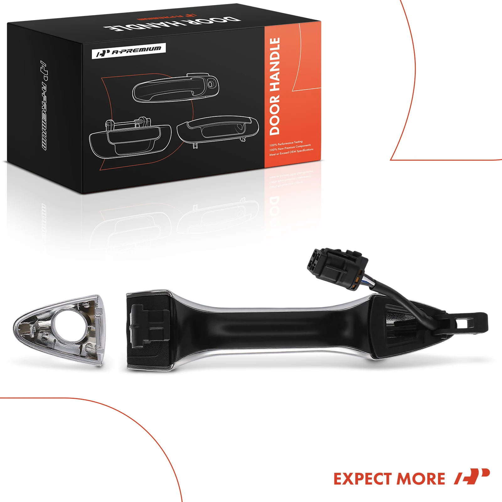A-Premium Front Driver or Passenger Side Exterior Door Handle with Key Hole for Hyundai Tucson 2010-2014