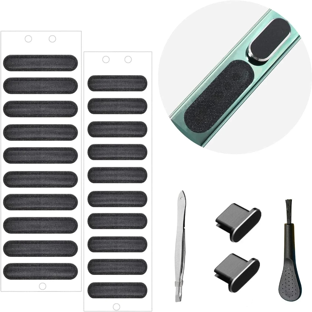 USB C Dust Plug with Speaker Mesh Cover Type-C Anti-Dust Cap for iPhone 17 16 15 Samsung S22/S21/S20 Note 20/10 USB-C Devices