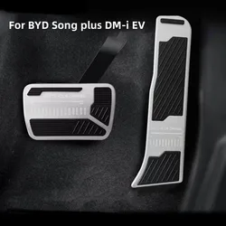 Aluminum Alloy Car Accelerator Pedal Protection Cover Brake Modified Anti-slip Pedal For BYD Song Plus DMi EV 2024 2023 2022