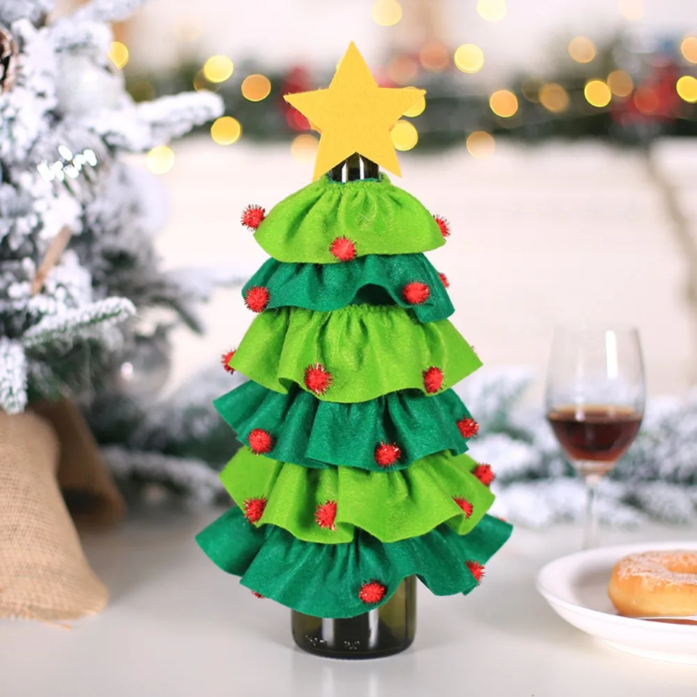 Exquisite Christmas Wine Bottle Cover Cartoon Colorful Champagne Bottle Bag Cute Creative Champagne Holders Gifts