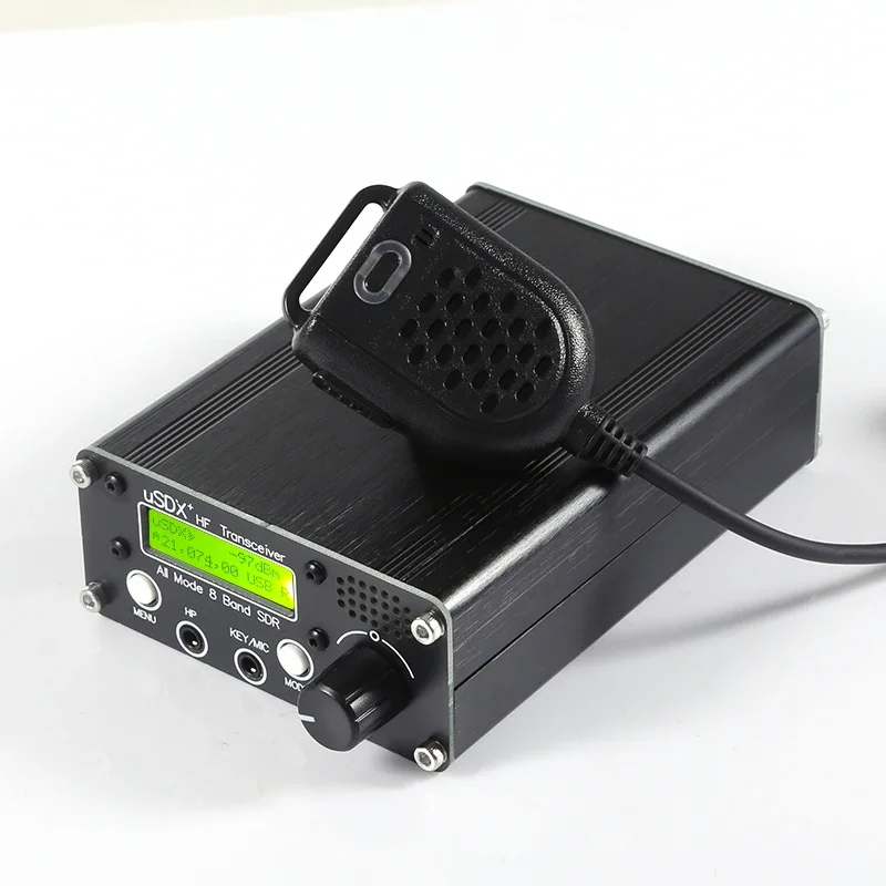 R1.02W 3-5W USDX+ V2 SDR Transceiver All Mode 8-Band HF Ham Radio QRP CW Transceiver 80M/60M/40M/30M/20M/17M/15M/10M