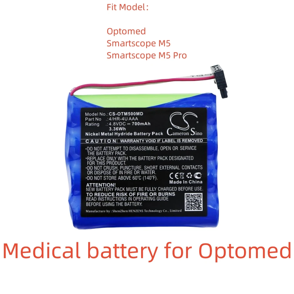 

CS Ni-MH Medical battery for Optomed,4.8V,700mAh,Smartscope M5 Smartscope M5 Pro,4/HR-4U AAA