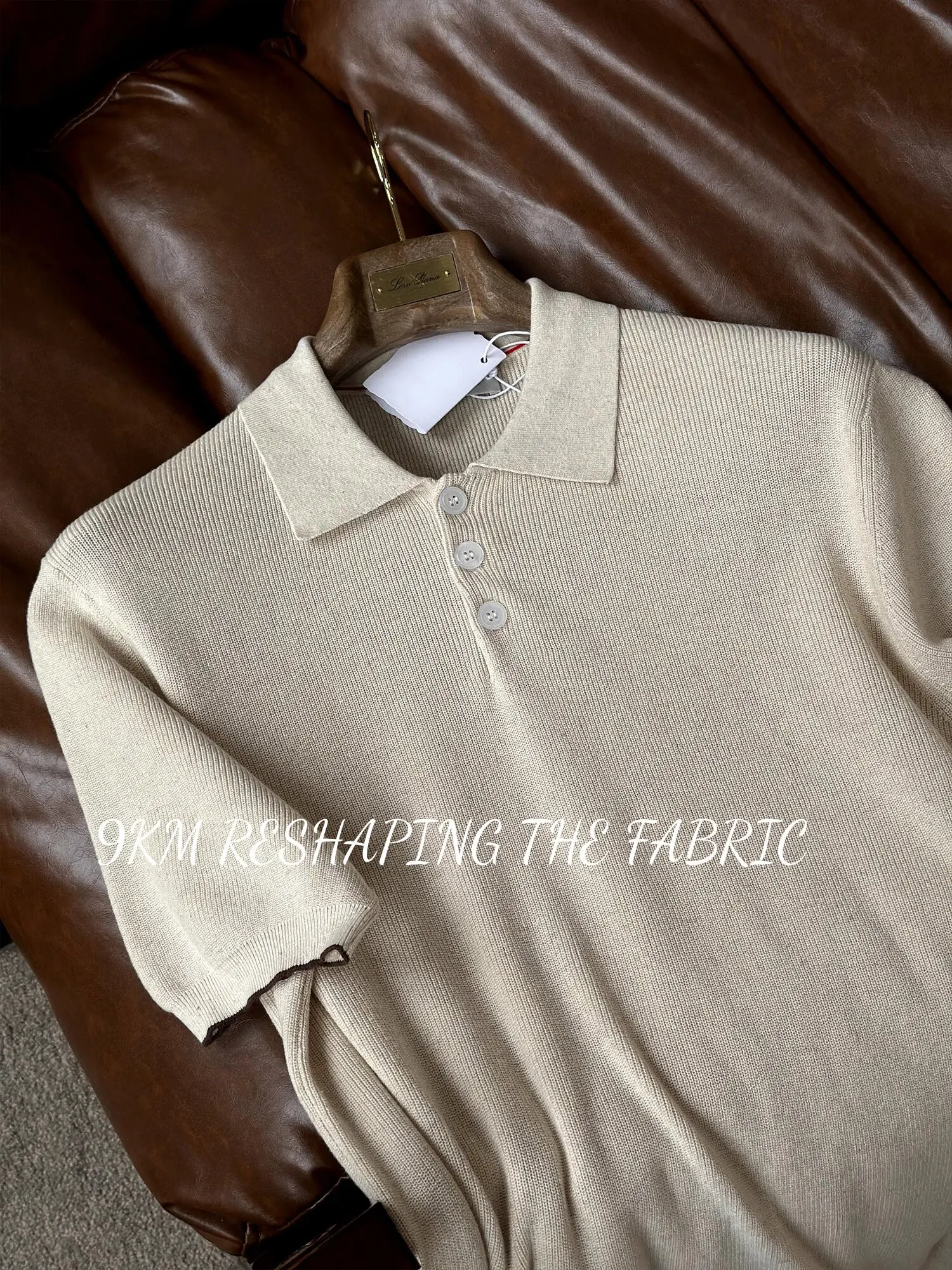 BC Old Money Wind French Raw Linen Cotton POLO Shirt Knitted Short Sleeve Knitted Polo Shirt