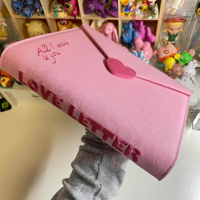 Immagine 4: Album per Carte A5 a 4 Tasche, Copertina in Denim Rosa con Chiusura Magnetica, Raccoglitore per Fotocard da 3 Pollici per Ragazze