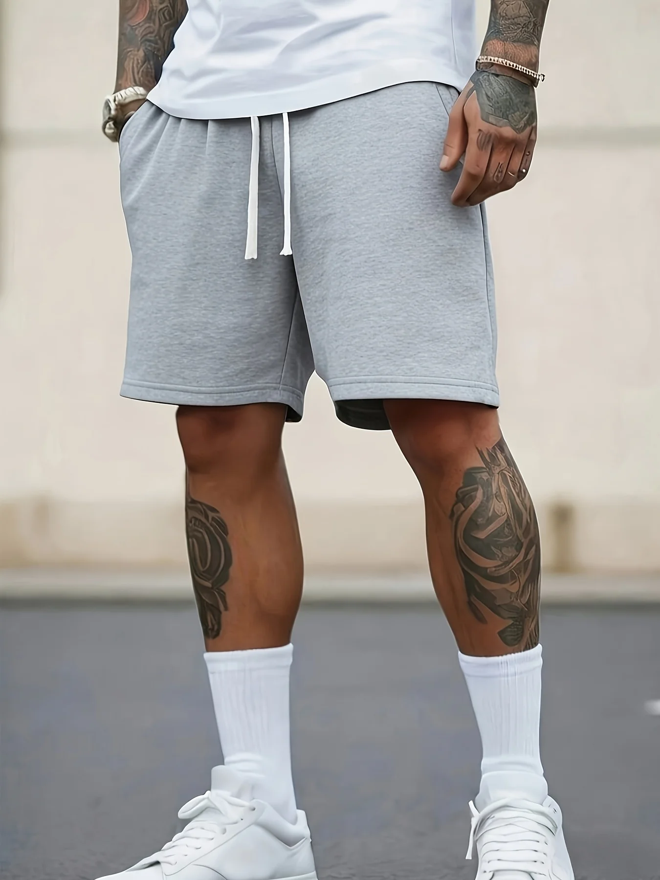 Men's Solid Color Shorts, Summer Casual Sports Shorts, Running, Fitness, Hiking, Trendy Outfits