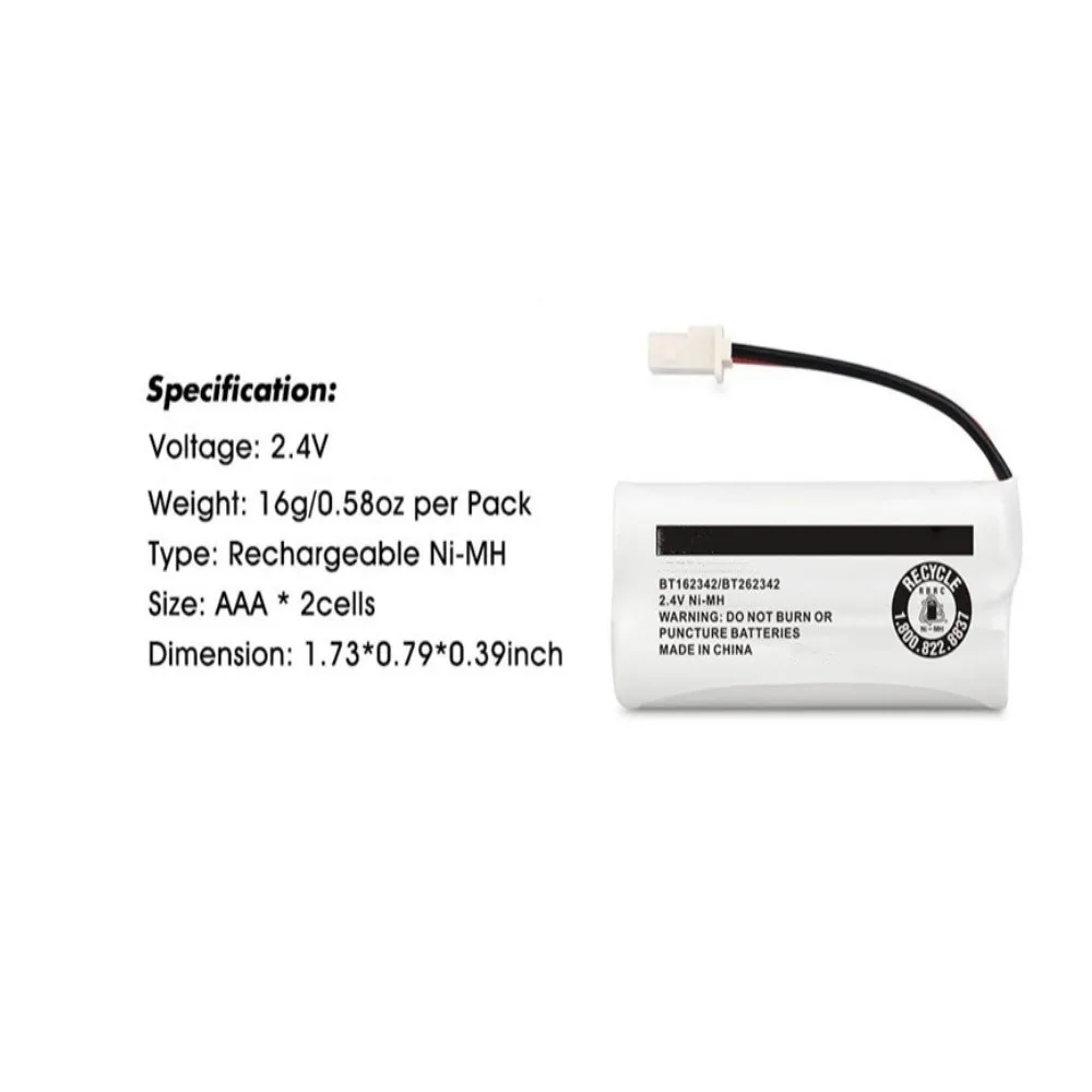 2.4V ني mh 800mAh BT162342 BT283342 هاتف لاسلكي بطارية ل تيك CS6114 CS6719 at & t EL5210 EL52300 CL81101 سماعة الهاتف