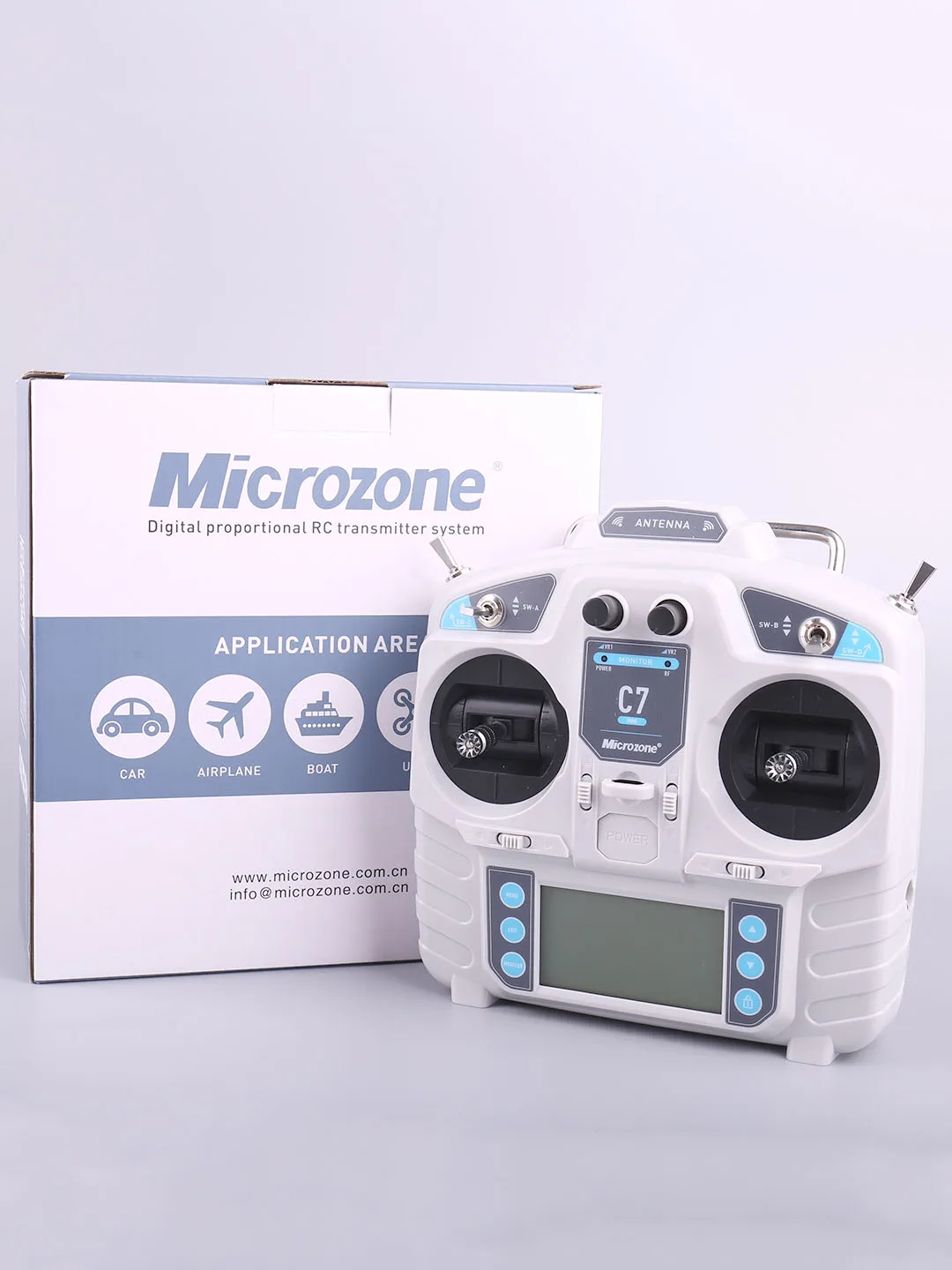 MicroZone MC7 MINI 2.4G nadajnik kontrolera z odbiornikiem E6R-E System radiowy dla samolotu RC Drone multirotor Helicop