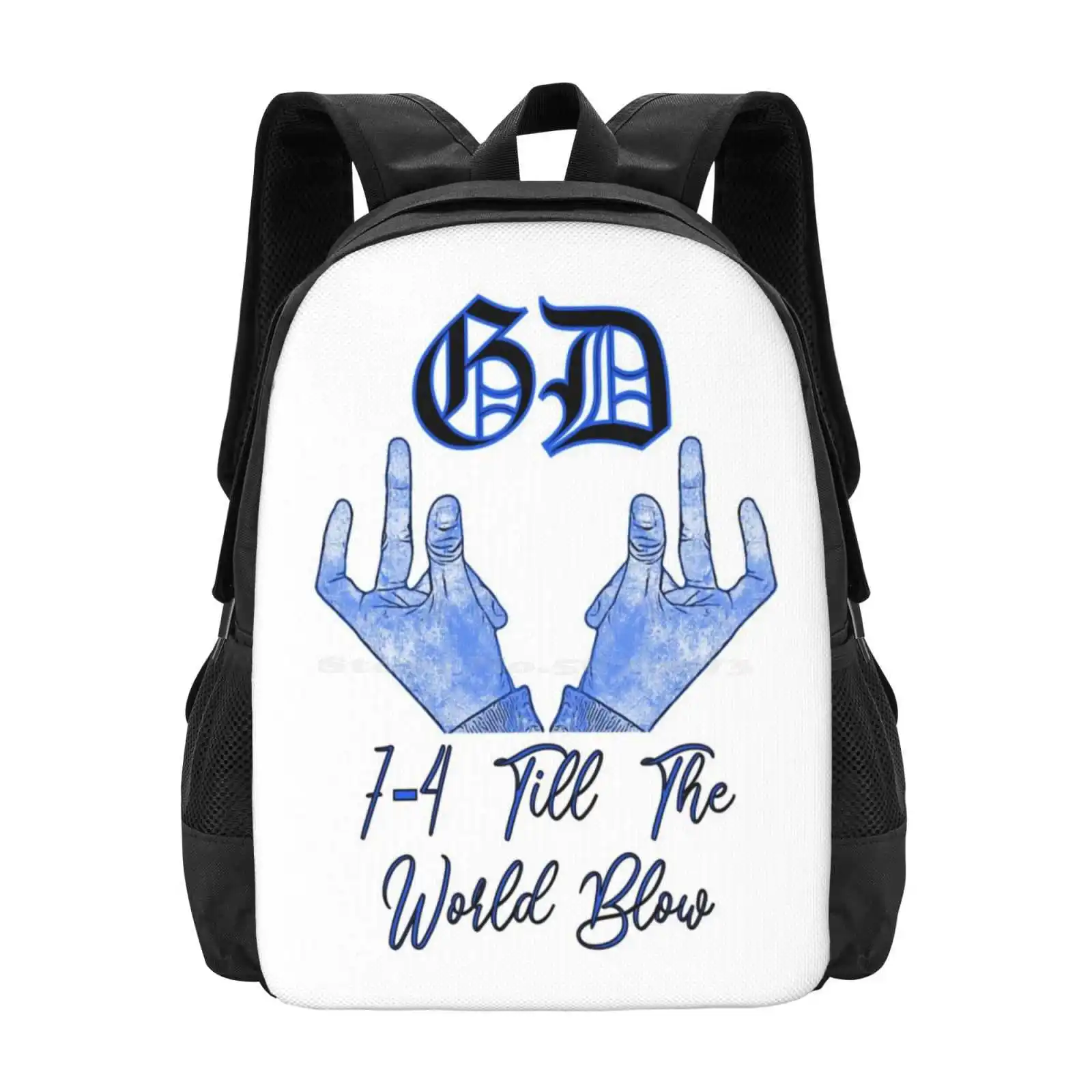 

Gd 7-4 Till The World Blow Подростковый студенческий рюкзак с узором Дизайнерские сумки Bd Latina Gangster Disciples Larry Hoover Африканский