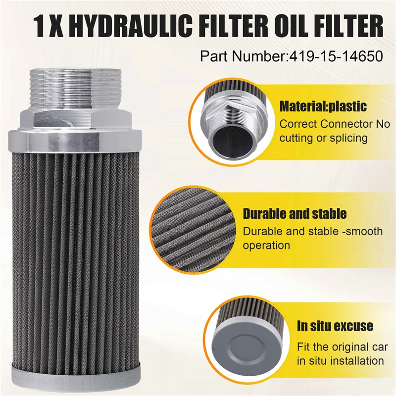 

Forklift Hydraulic Filter Oil Filter Stainless Steel 419-15-14650 For Komatsu Wa380-3 Loader Oil Inlet Filter