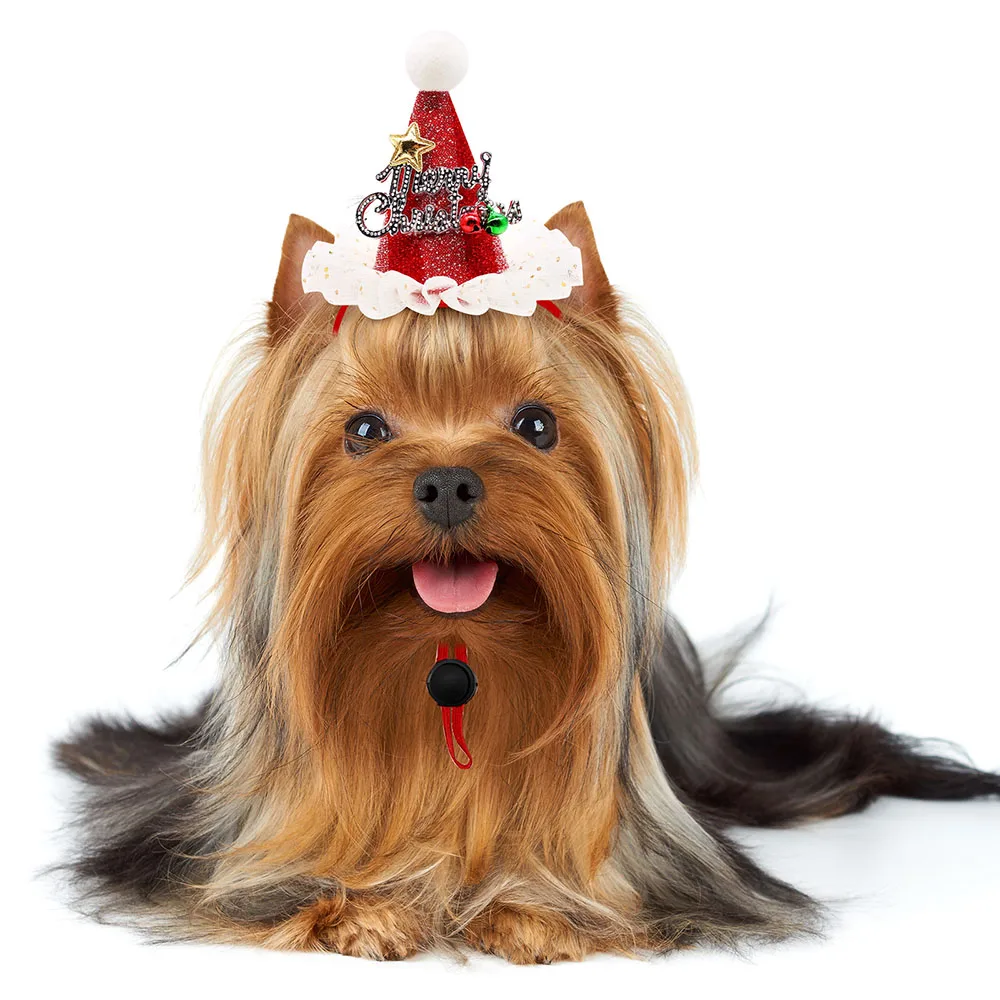 1PCS Christmas Dog Caps With Elastic Bands Winter Pet Dogs Supplies Multi Style Pet Hats For Dogs and Cats Grooming Accessories