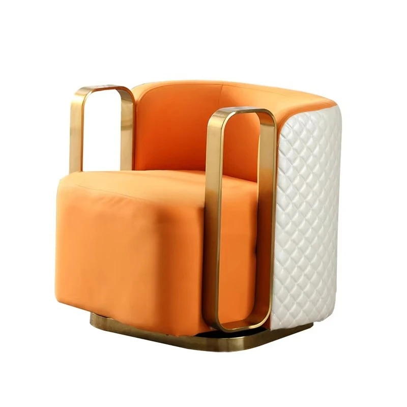 

Modern Home Furniture Living Room Sofa Chair Deluxe Single Seat Fabric Arm Swivel Chair Office Lounge Chair