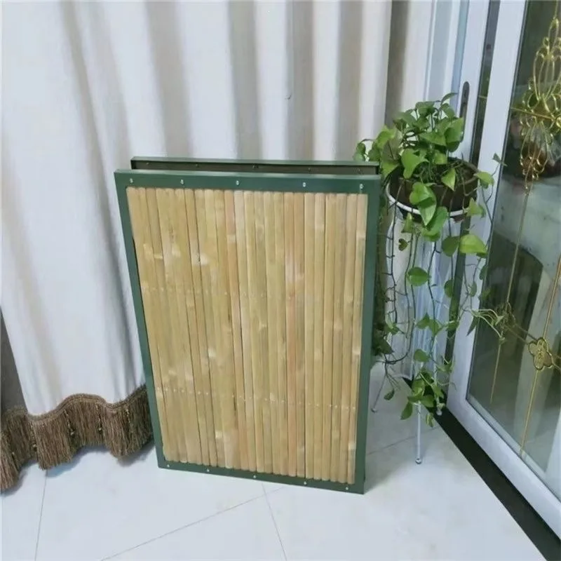 Folding bed, adult construction site bed, foldable double bamboo bed, single lunch break, office folding bed stall