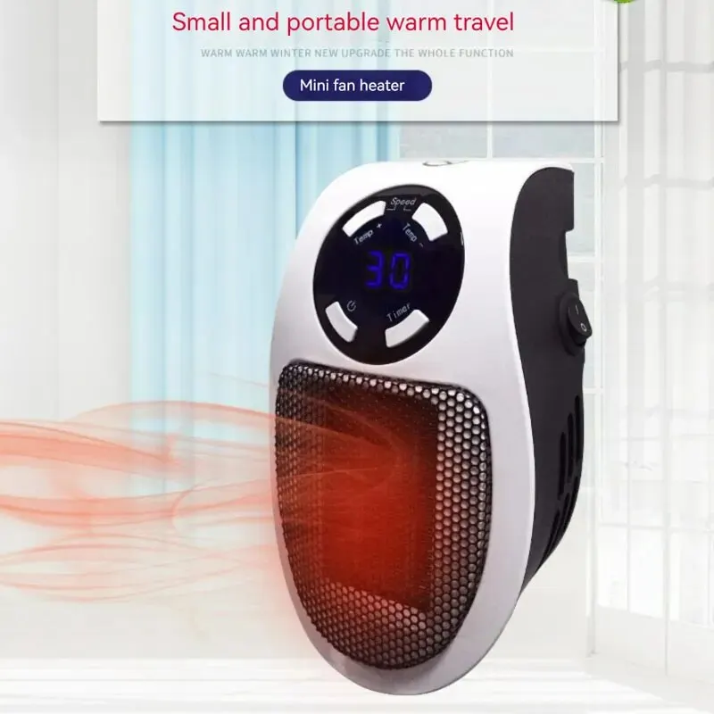 Portable Heater Electric Heater Plug-in Room Heater Home Appliance Heating Furnace Mini Radiator Remote Heating 500W